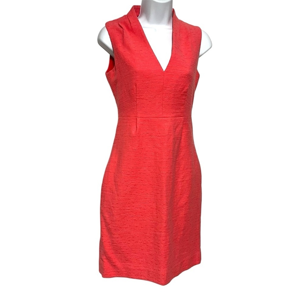 Kate Spade New York Coral V-Neck Sheath Dress Gwendolyn Spring Sundress Size 0